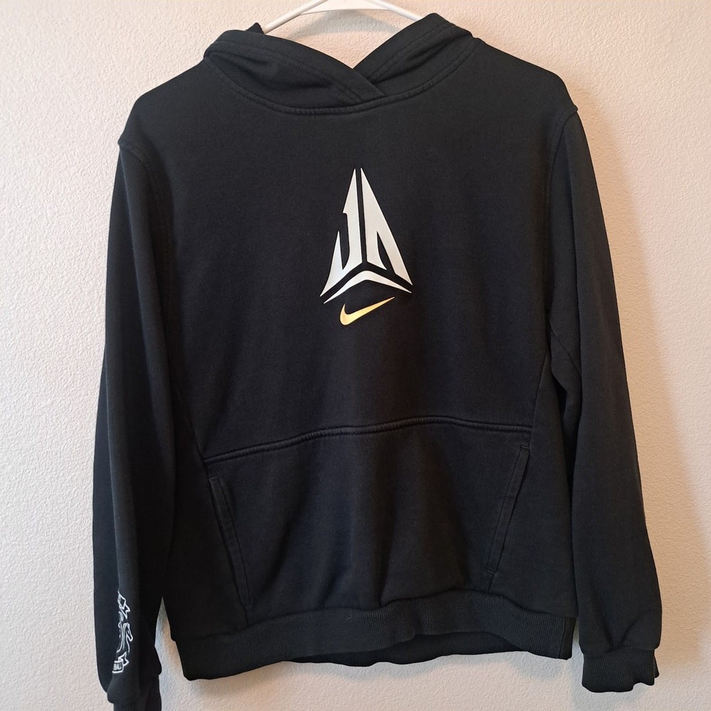 Nike Ja Morant Basketball Hoodie Kids Black Pullover Sweatshirt DV1587-010